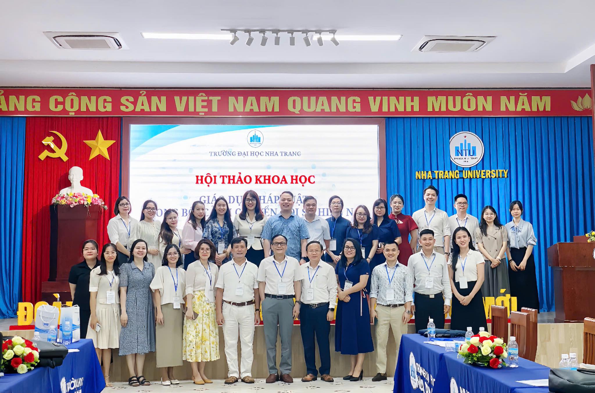 Hội thảo khoa học cấp Trường chủ đề "Giáo dục pháp luật trong bối cảnh chuyển đổi số hiện nay” ngày 28-5-2025